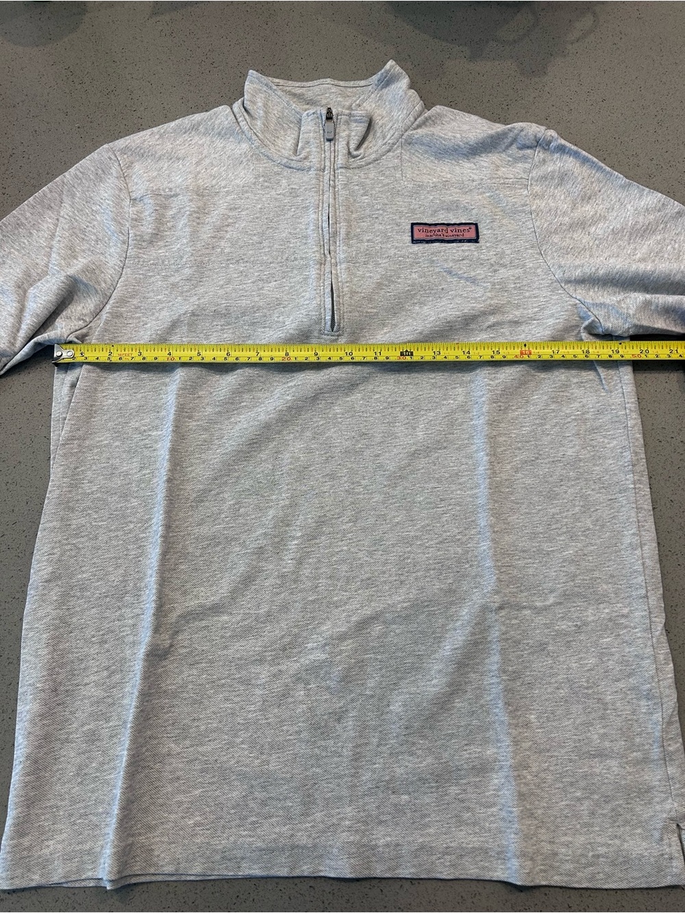 Vineyard Vines Men’s Light Gray Half-Zip Pullover Sweater